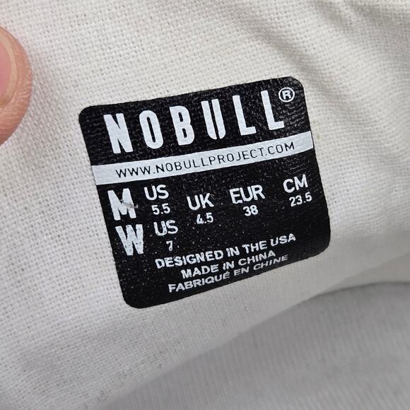 Nobull Womens 7 Canvas Mid Trainer White Canvas Athletic Gym Daily Workout Shoe - Picture 13 of 13